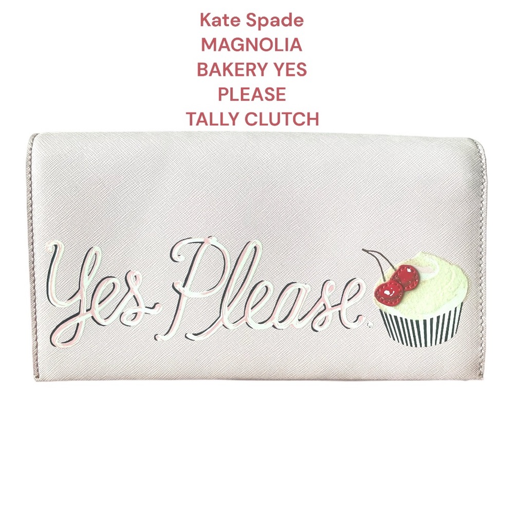 Kate Spade New York MAGNOLIA BAKERY YES PLEASE TALLY CLUTCH